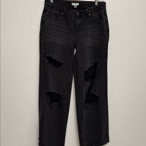 BP Distressed Black Low Rise Jeans